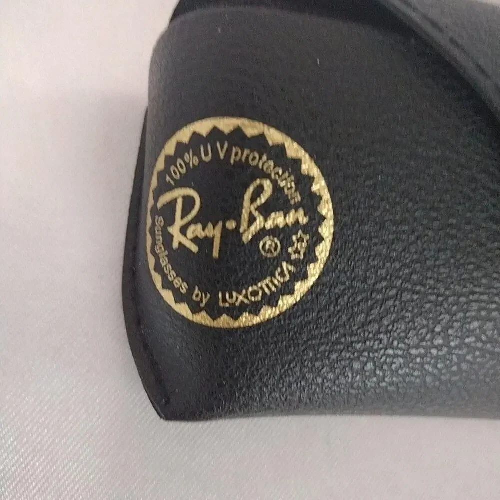 Ray-Ban Sunglasses Case Mens One Size Black Logo Hard Clamshell Storage